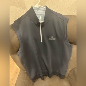 johnnie-O Blue and Gray 1/4 Zip Golf Jacket